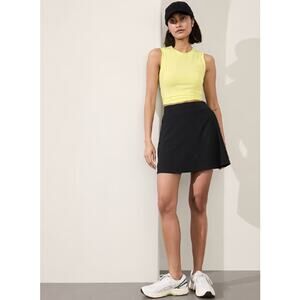 Athleta 6 black Brooklyn Heights high rise skort skirt lightweight casual cool